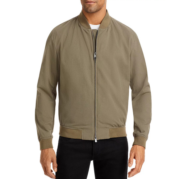 Boss Hanry Perforated Packable Performance Bomber Jacket Green Size 38R 3252